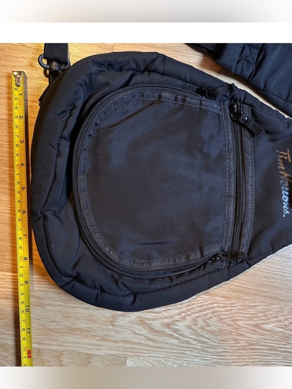 Tim Hortons Black & Blue Sling Backpack - Single Strap Carry - Picture 5 of 6
